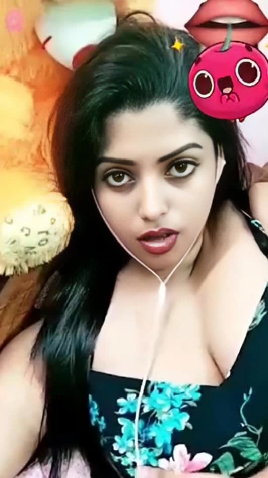 Desi Chamet Girl Teases with Tongue Licking Her Juicy Nude Tits