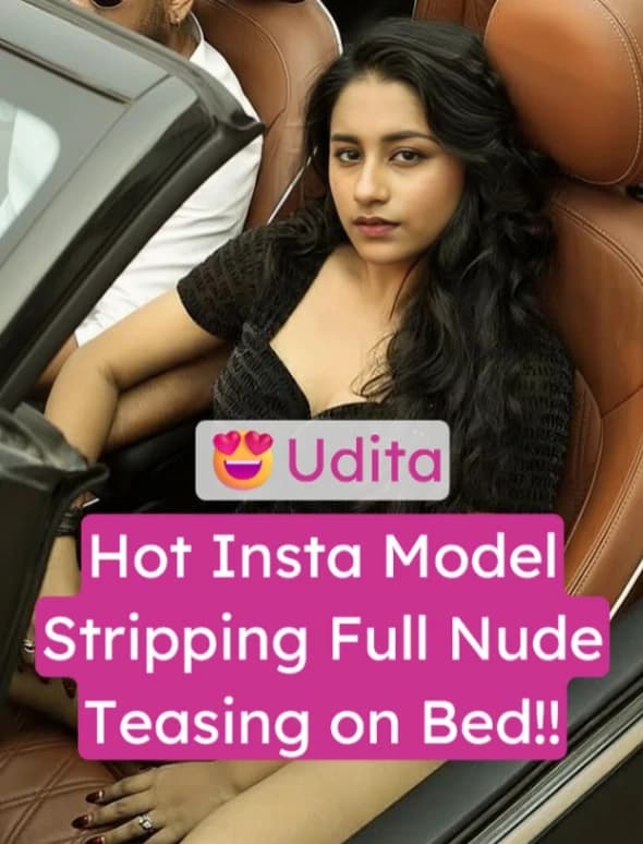 Viral Insta Model Udita Nude Stripping Teasing Tits on Bed XXX