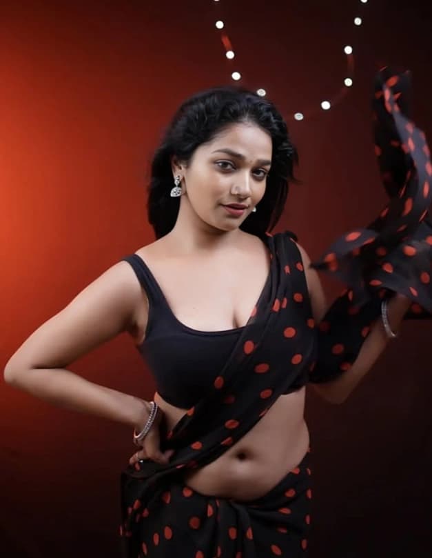 Image of South Indian Actress Lavanya Manickam Nude Saree Leak Exposing Boobs and Clear Pussy