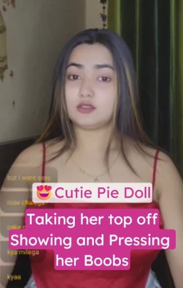 Chamet Cutie Pie Doll Nude Video Call Stripping and Exposing Her Boobs