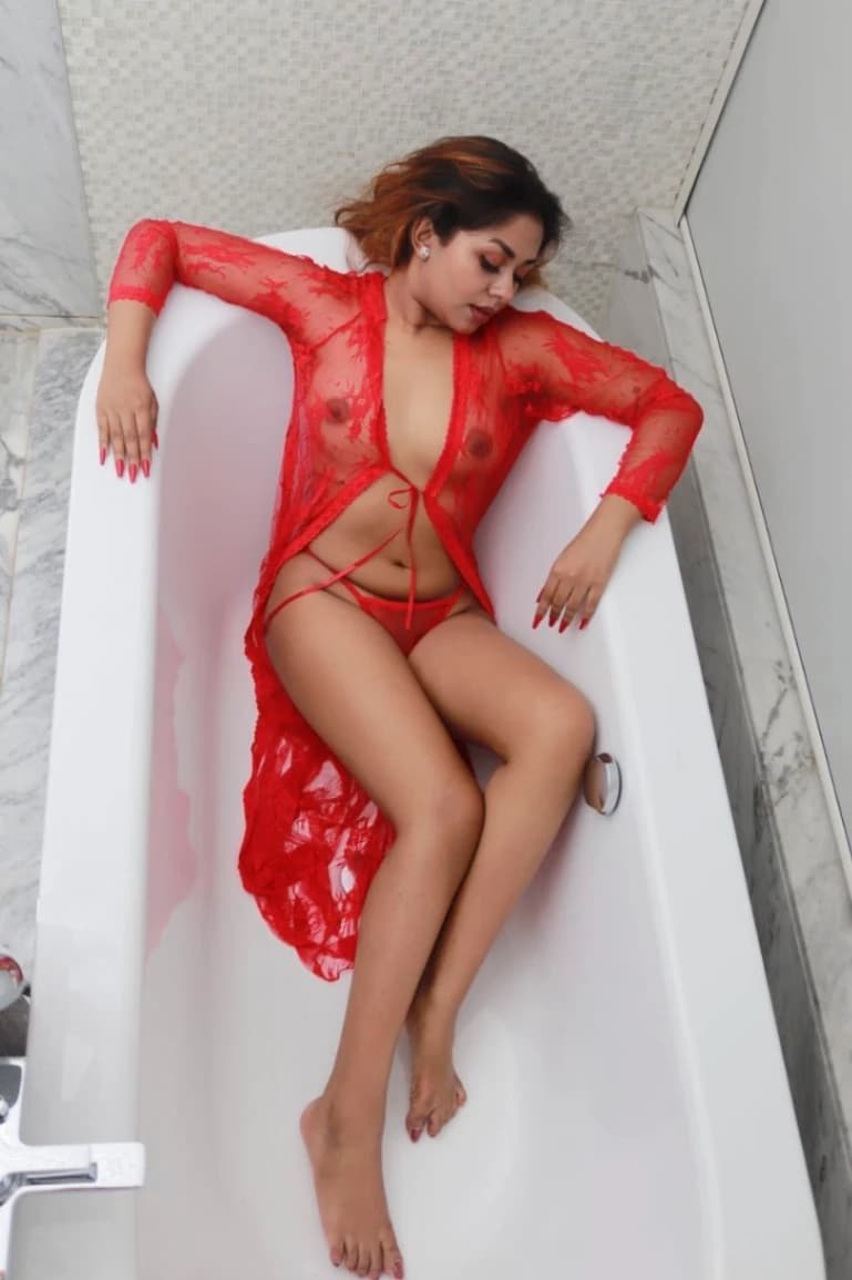 Image of Leaked Nude Pics of Insta Model Survi Mondal Squeezing Her Boobs In Bathtub