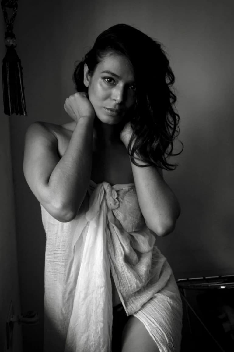 Image of Stunning Desi Model Flaunts Her Nude Boobs in a See-Through Top Pics